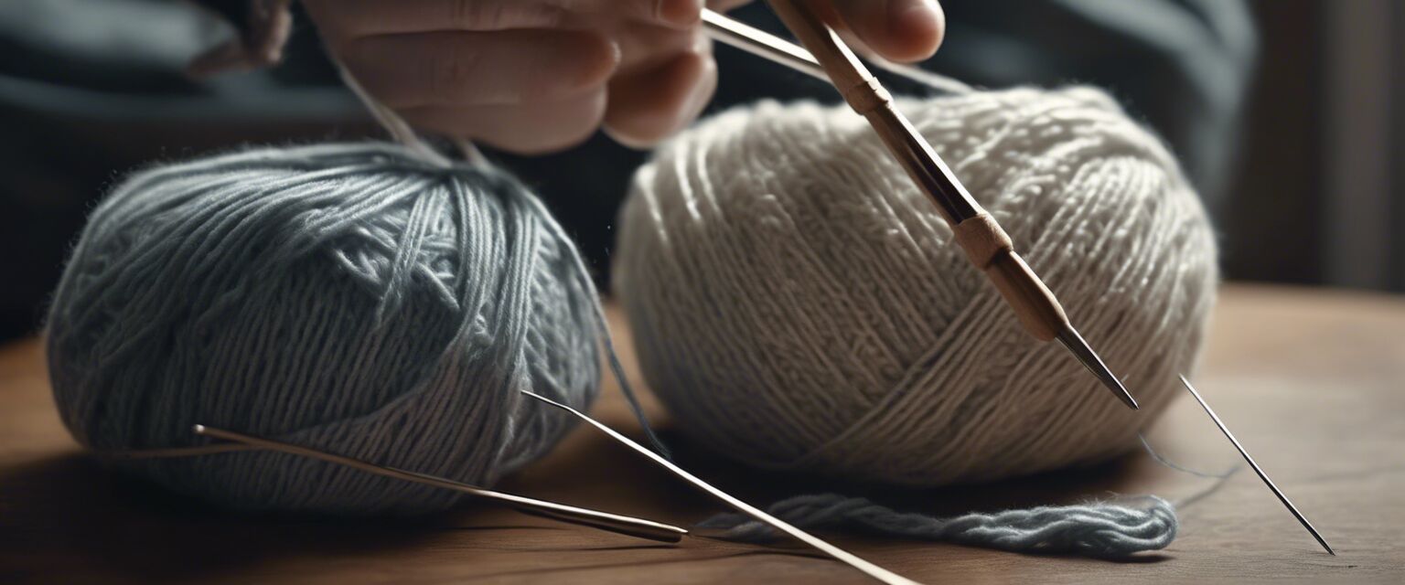 Knitting Needles in Use